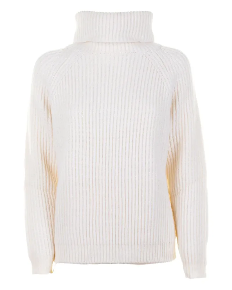 cinque roll-neck ribbed sweater - Weiß Weiß