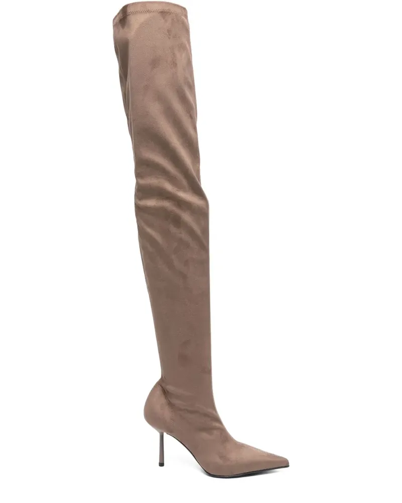 Le Silla Stiefeletten mit spitzer Kappe 80mm - Braun Braun