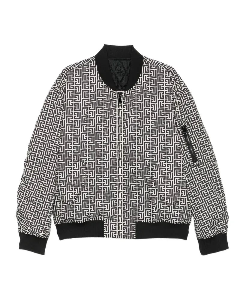 Balmain PB-monogram bomber jacket - Schwarz Schwarz