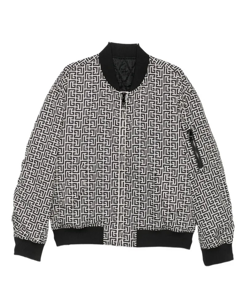 Balmain PB-monogram bomber jacket - Schwarz Schwarz