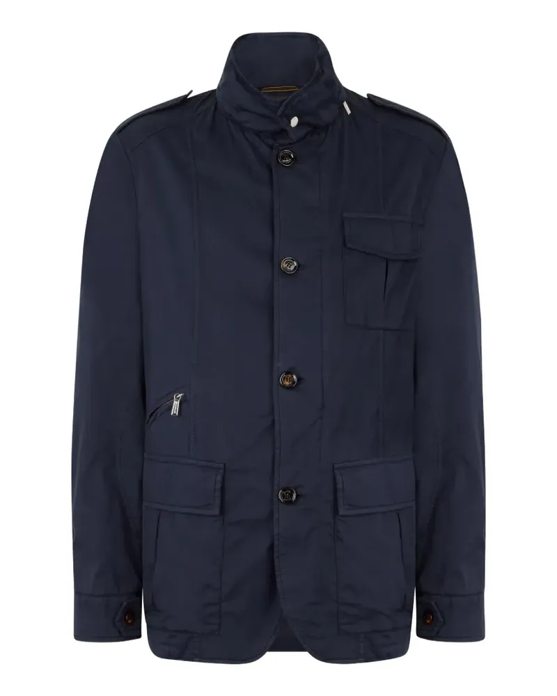 MOORER high-neck pocket jacket - Blau Blau