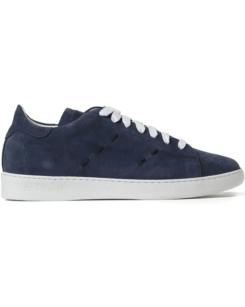 Kiton Perforierte Sneakers aus Wildleder - Blau Blau
