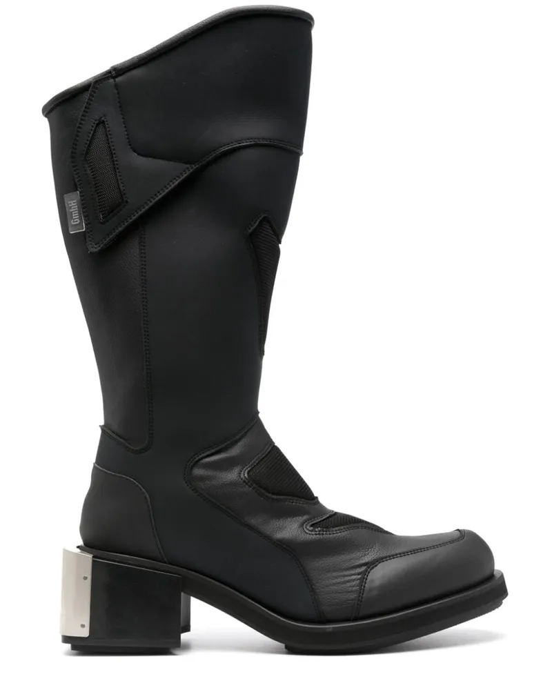 GmbH Kniehohe Baris Moto Stiefel - Schwarz Schwarz