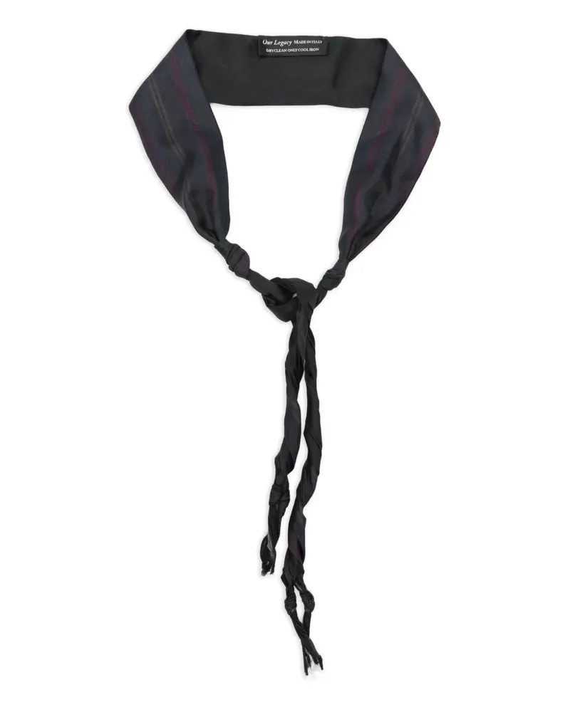 Our Legacy twist-detail striped tie - Blau Blau