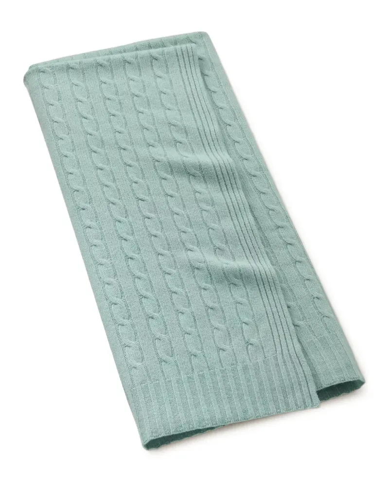 Ralph Lauren Home Iconic Überwurf mit Zopfmuster - Blau Blau