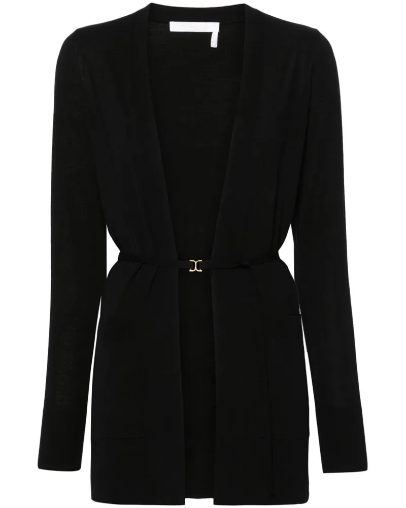 Chloé Cardigan mit Gürtel - Schwarz Schwarz