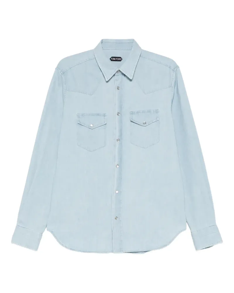 Tom Ford chest-pocket denim shirt - Blau Blau