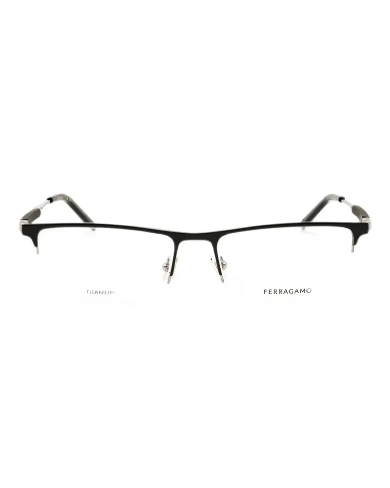 Ferragamo rectangle-frame glasses - Schwarz Schwarz
