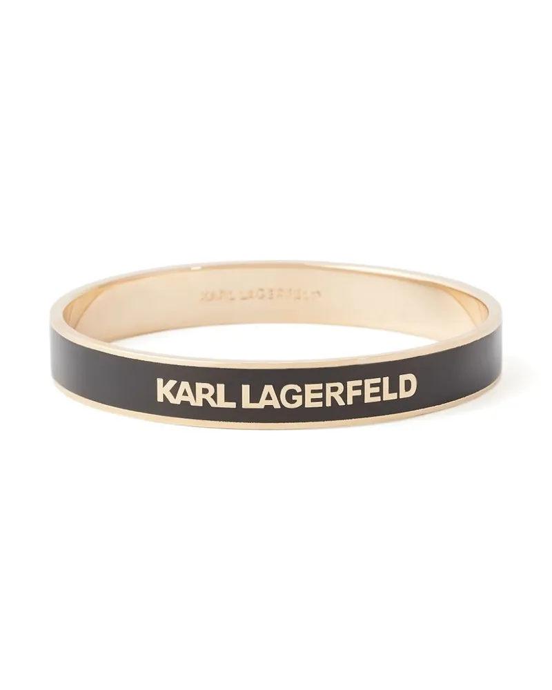 Karl Lagerfeld Essential Armreif mit Logo Schwarz