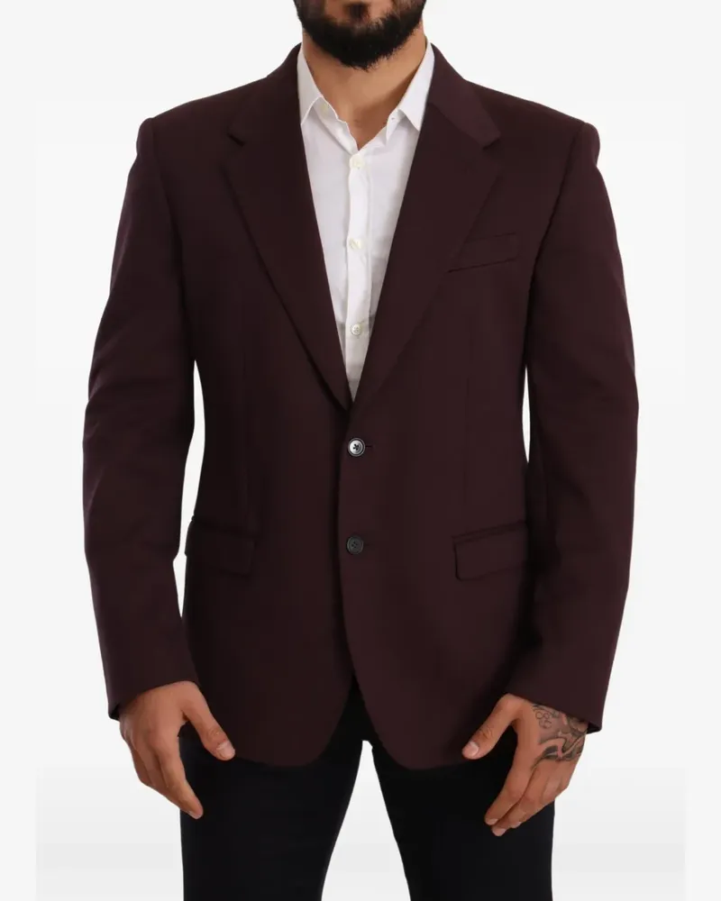 Dolce & Gabbana Schmales Sakko mit fallendem Revers - Rot Rot
