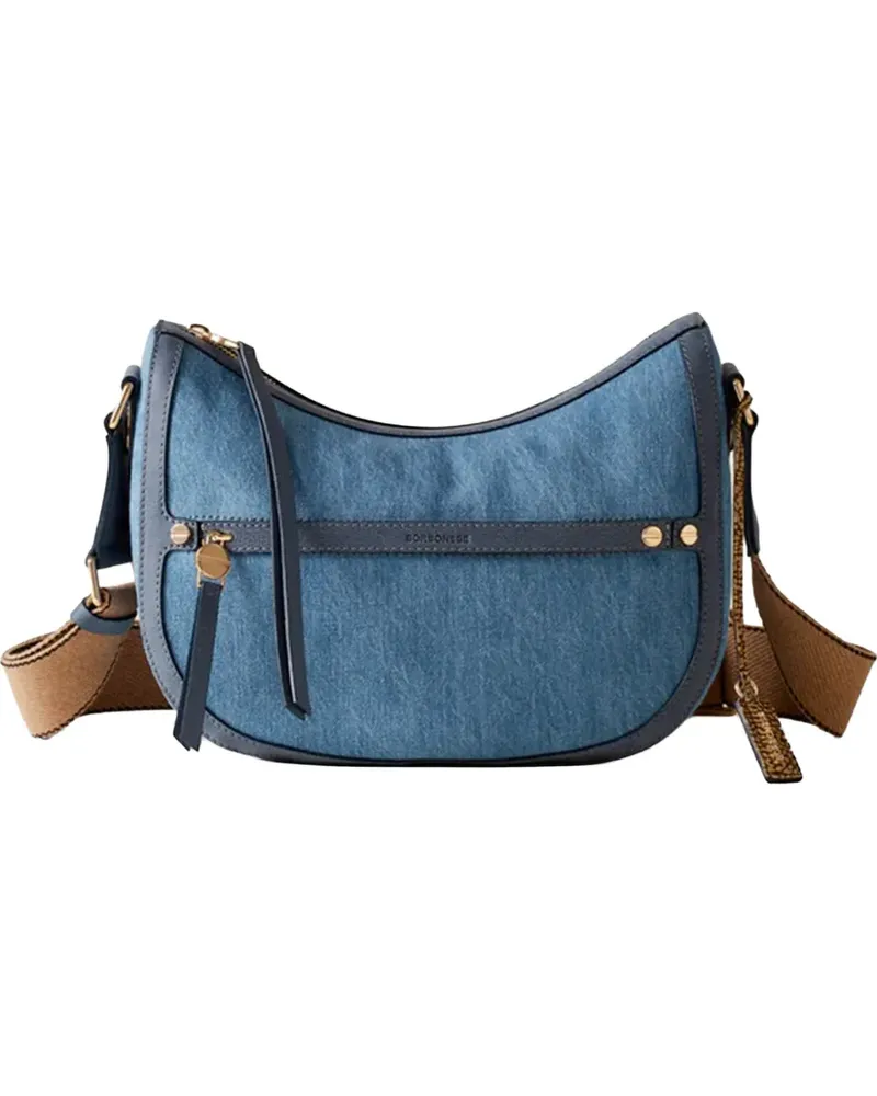 Borbonese small Luna shoulder bag - Blau Blau