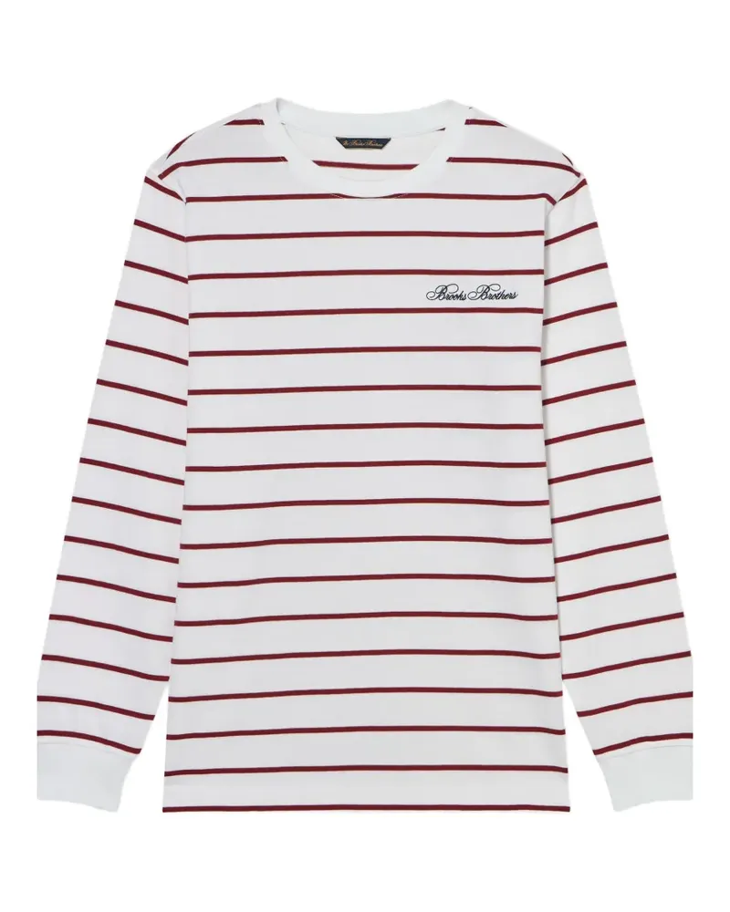 Brooks Brothers Gestreiftes T-Shirt Rot