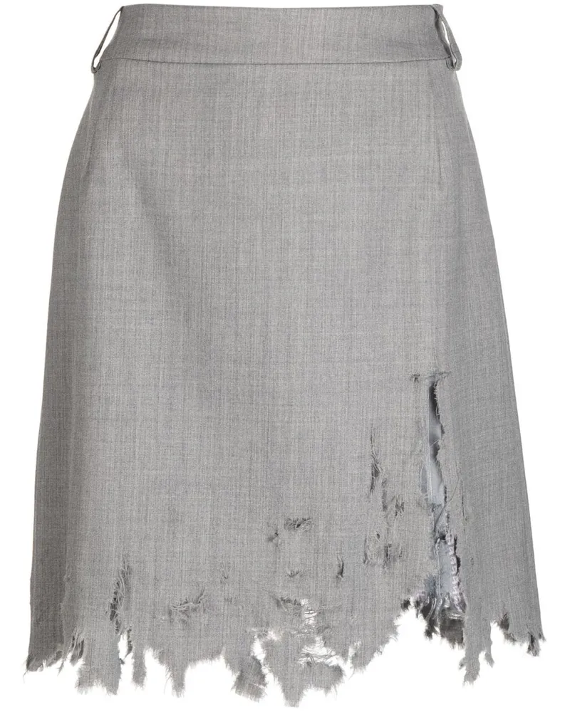 Natasha Zinko Rock mit Distressed-Saum - Grau Grau