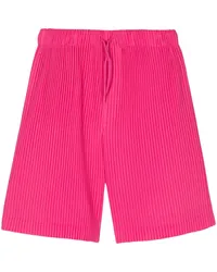 Issey Miyake Plissierte Bermudas Rosa