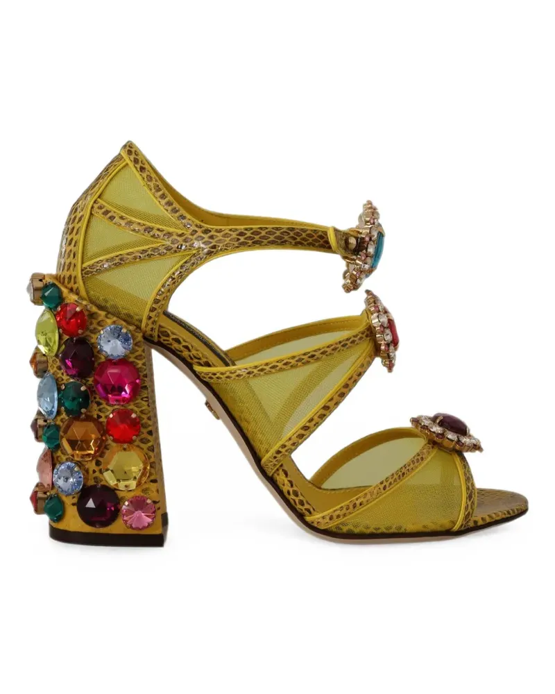 Dolce & Gabbana crystal-embellished sandals - Gelb Gelb