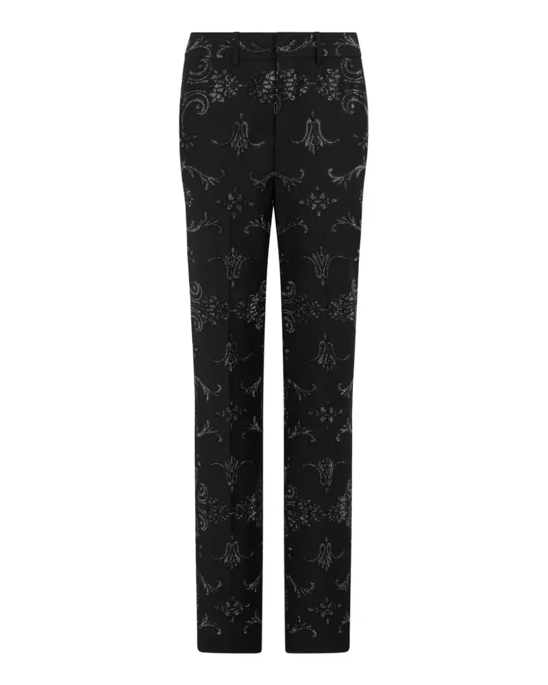 Philipp Plein Baroque Strass Hose - Schwarz Schwarz