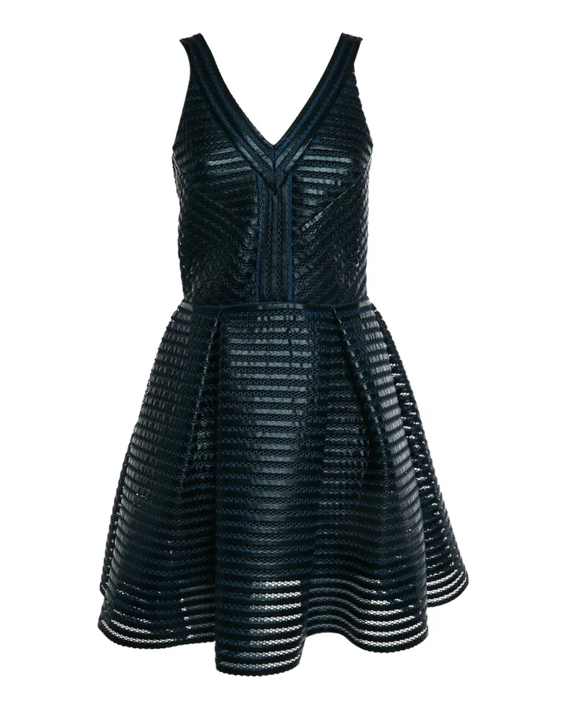 Maje Rosemount striped mesh dress - Blau Blau
