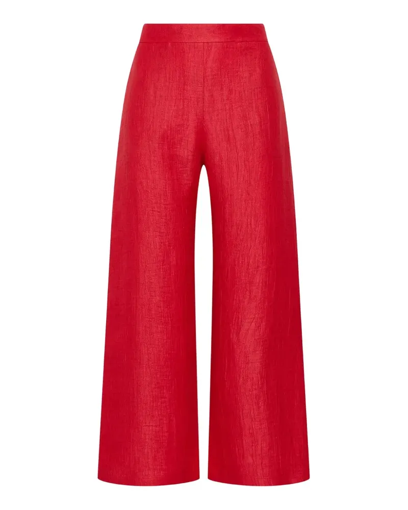 Maliparmi Leinenhose mit Jacquardmuster - Rot Rot