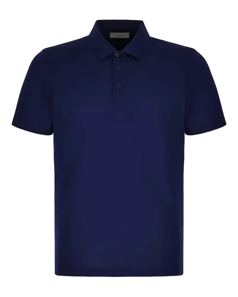 Canali Poloshirt aus Jersey - Blau Blau
