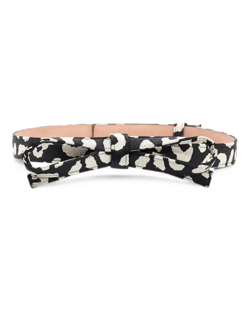 Carolina Herrera New York Gürtel mit Leopardenprint - Schwarz Schwarz
