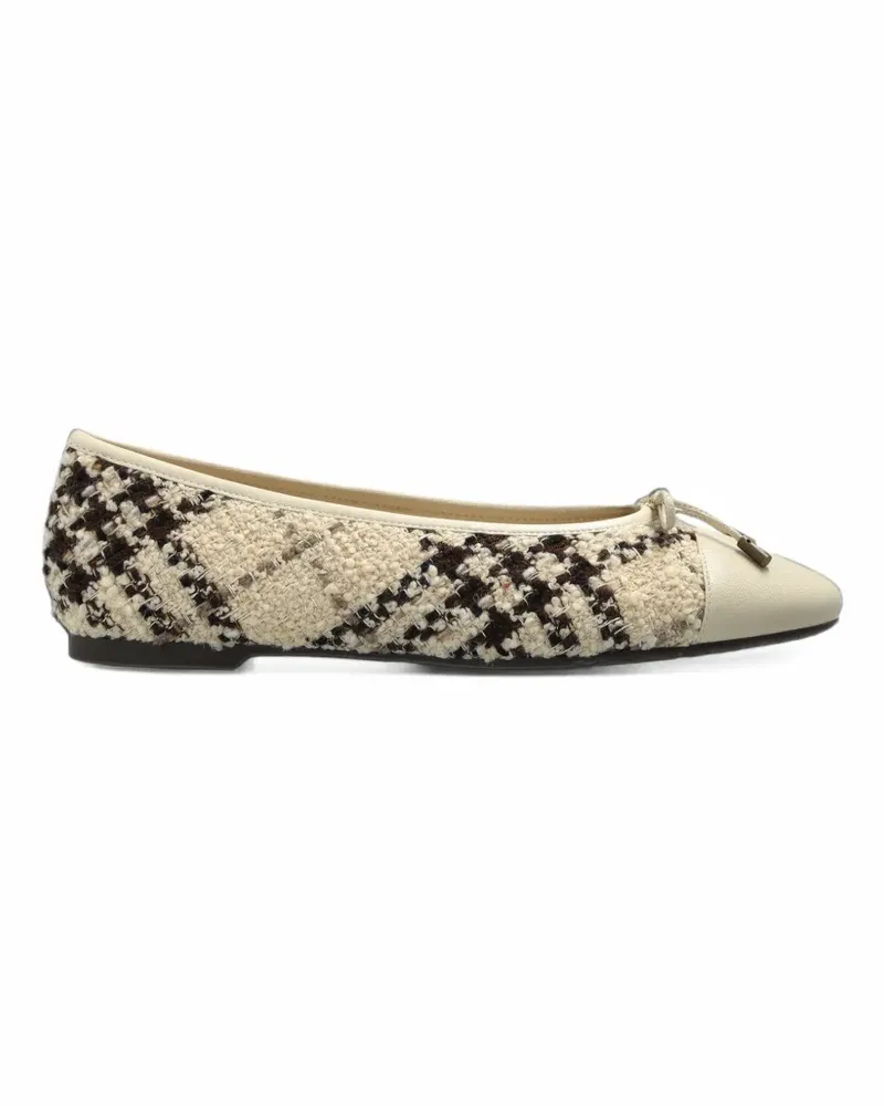 Burberry Highgate Ballerinas mit Check - Nude Nude