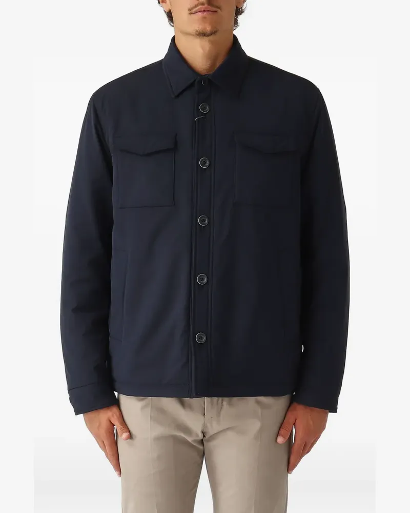 Herno Hemdjacke mit aufgesetzten Taschen - Blau Blau