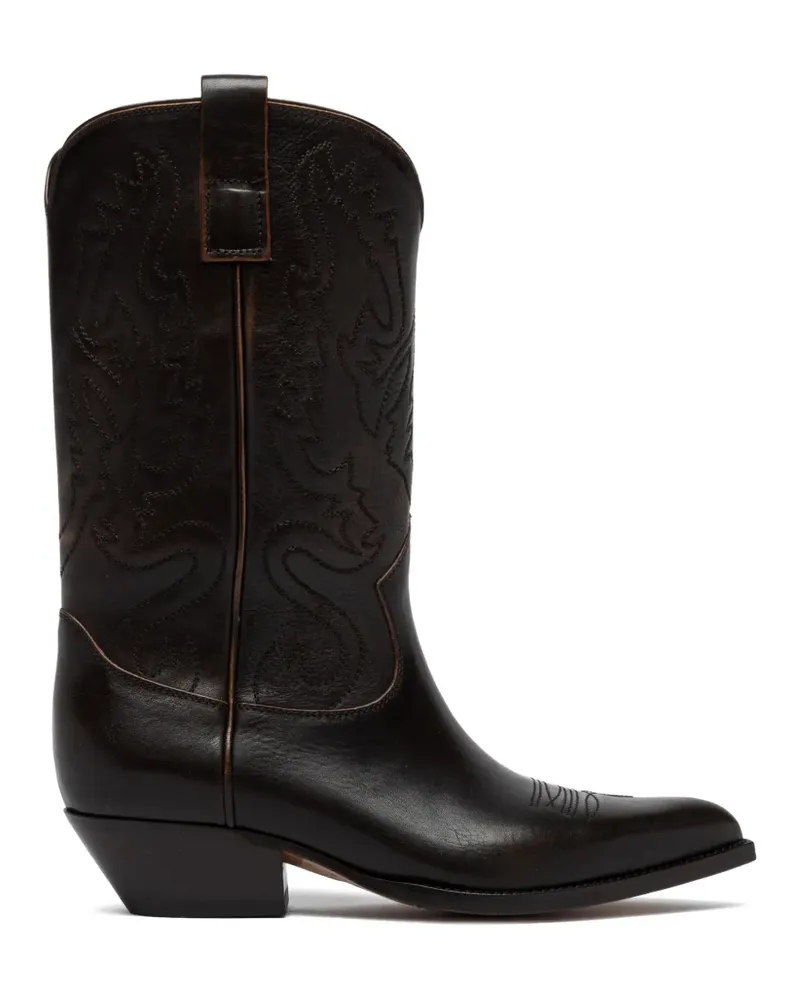Buttero embroidered leather boots - Braun Braun