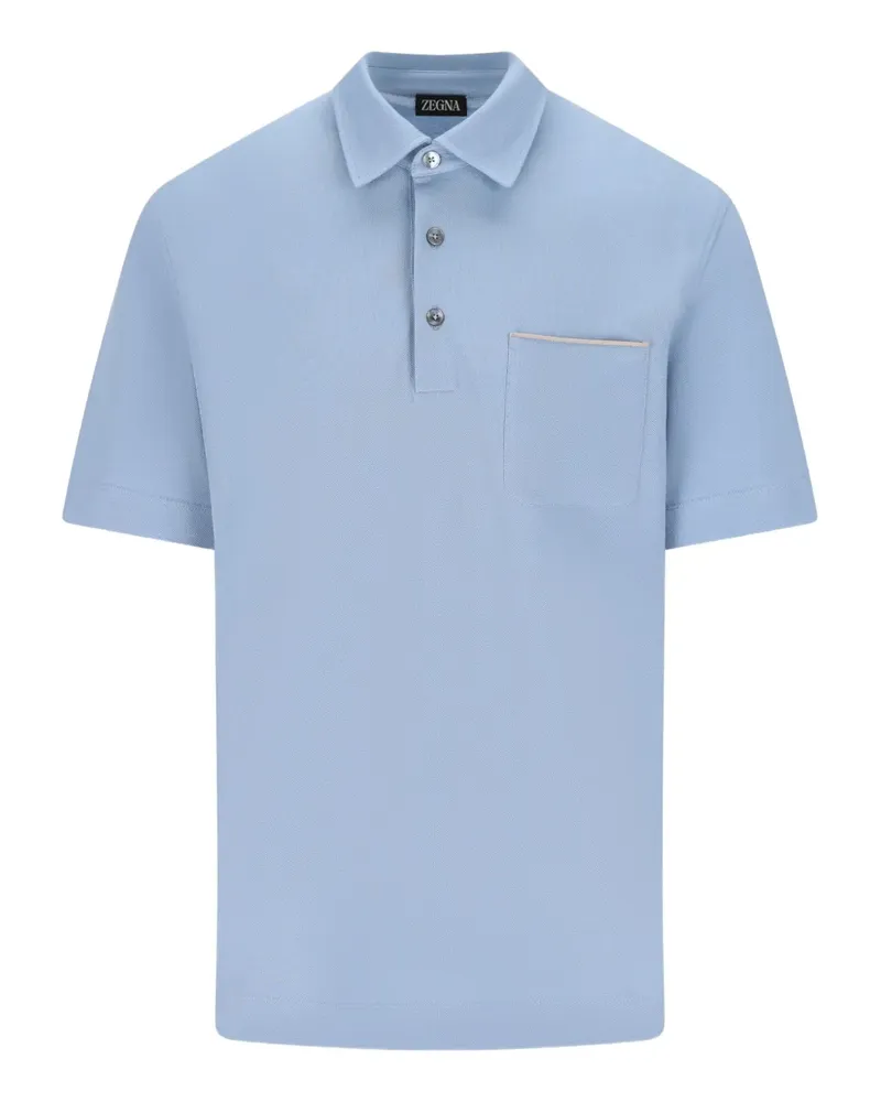 Ermenegildo Zegna chest-pocket polo shirt - Blau Blau