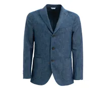 Einreihiger Jeansanzug - Blau