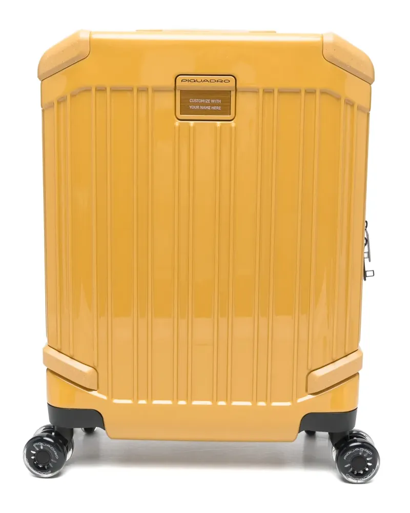 Piquadro Pop ribbed suitcase - Gelb Gelb