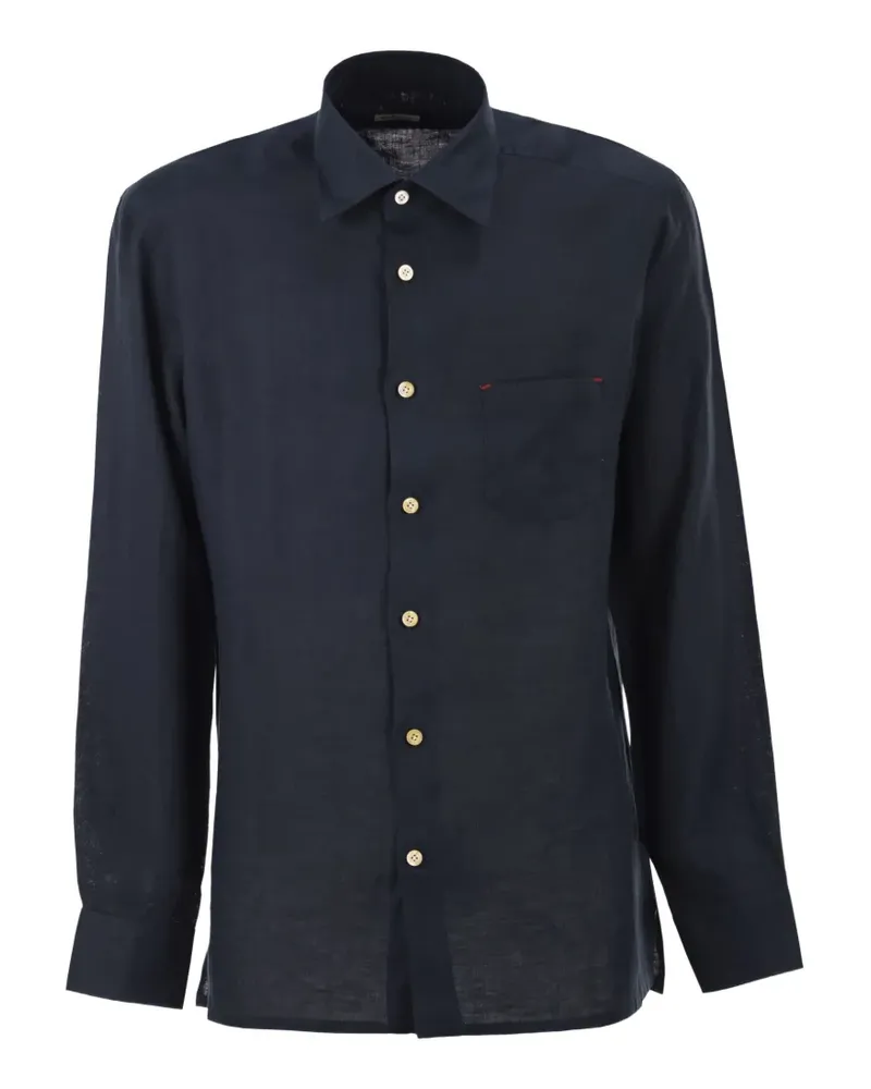 Kiton linen shirt - Blau Blau