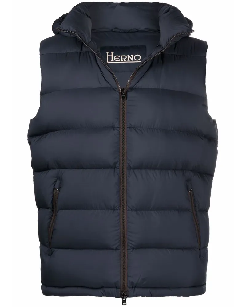 Herno Gesteppte Kapuzenweste - Blau Blau