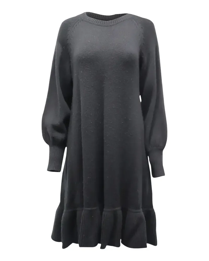 Co bishop-sleeve knitted wool dress - Schwarz Schwarz