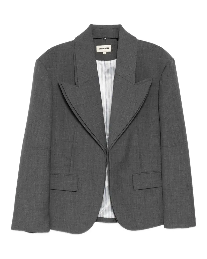 SHUSHU/TONG Sakko mit steigendem Revers - Grau Grau