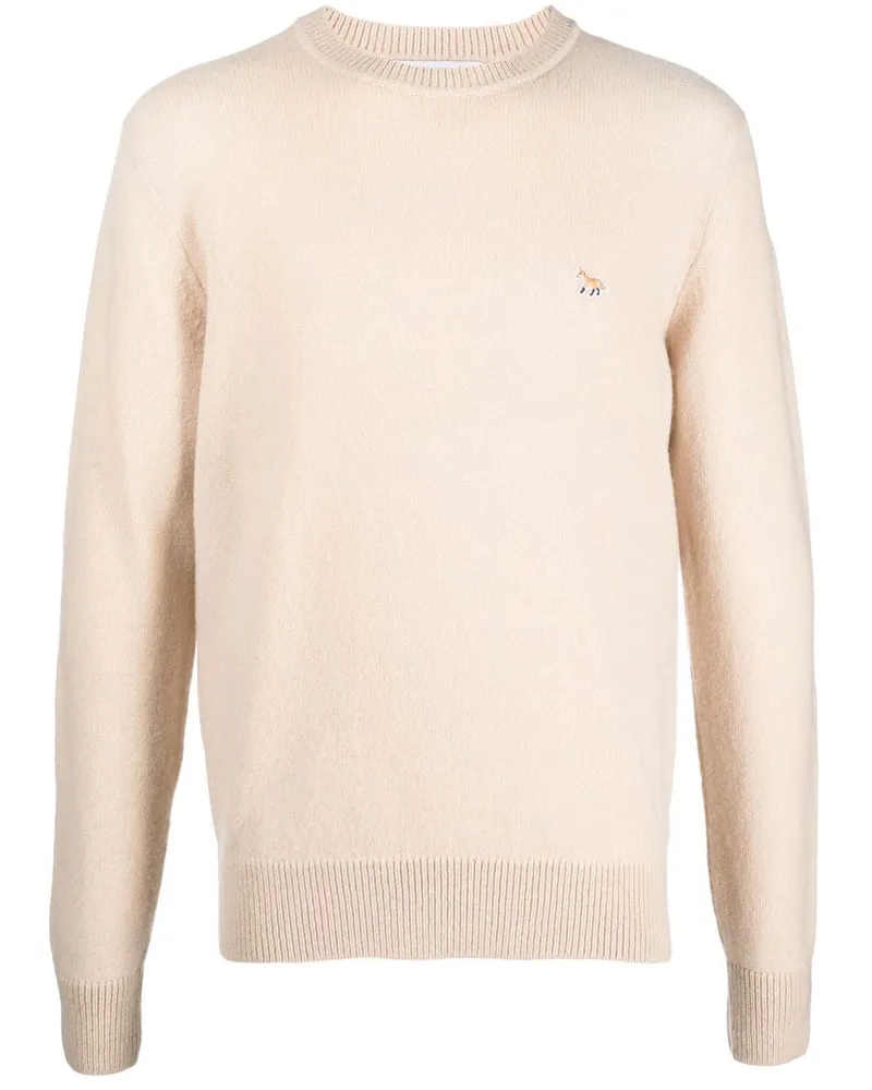 Kitsuné Pullover mit Logo-Patch - Nude Nude