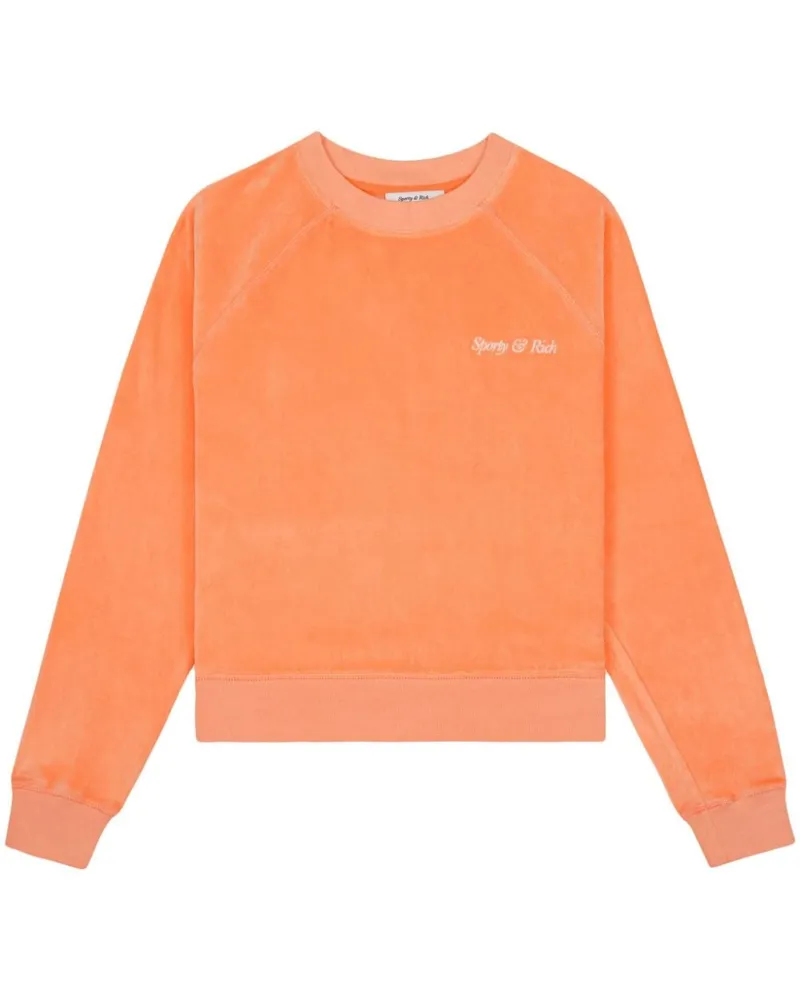 SPORTY & RICH Italix Logo Sweatshirt - Orange Orange
