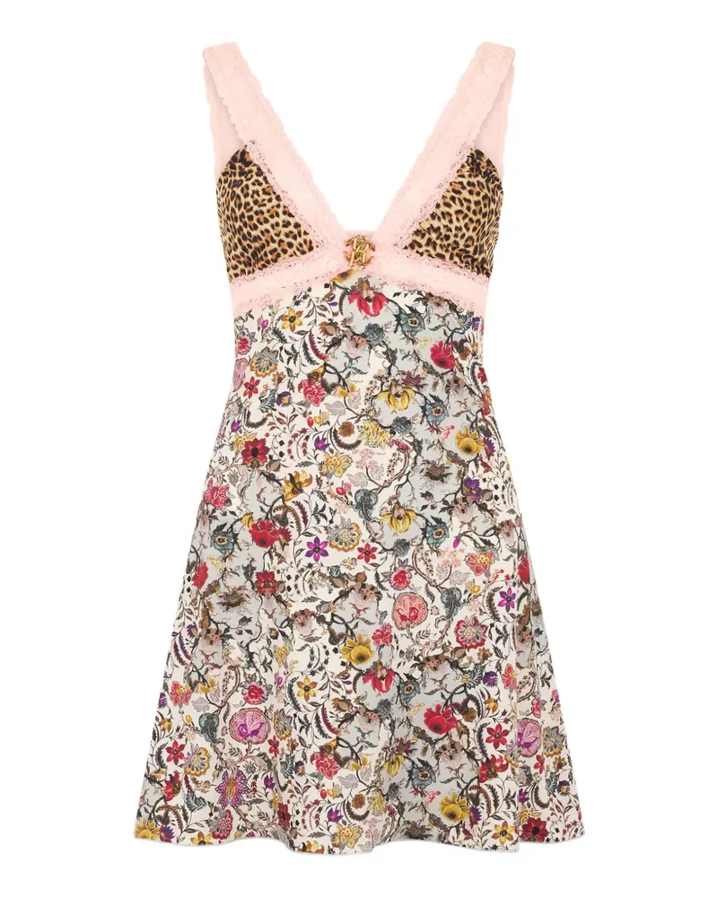 Roberto Cavalli Kleid mit Animal-Print - Weiß Weiß
