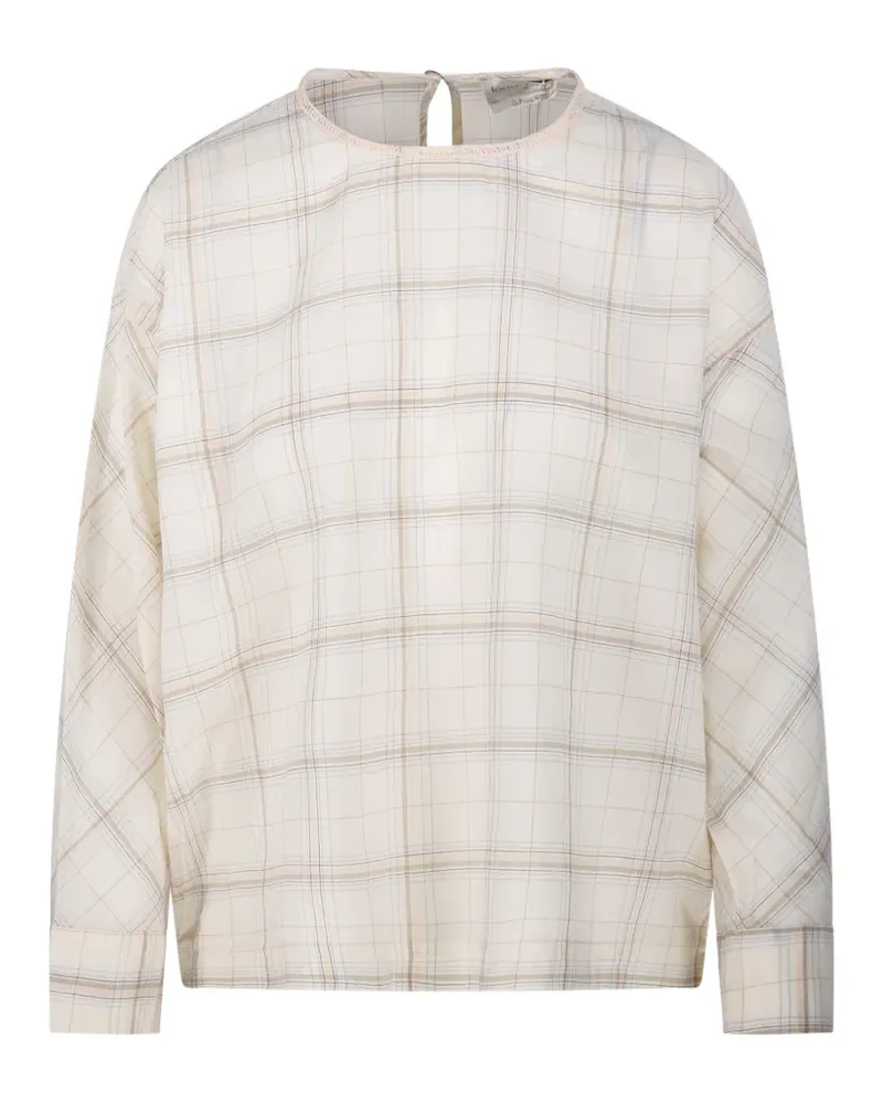 forte_forte Karierte Bluse - Nude Nude