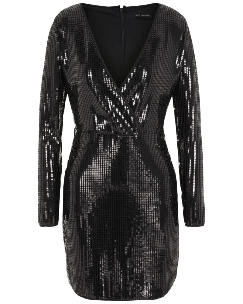 Armani Exchange Minikleid mit Pailletten - Schwarz Schwarz