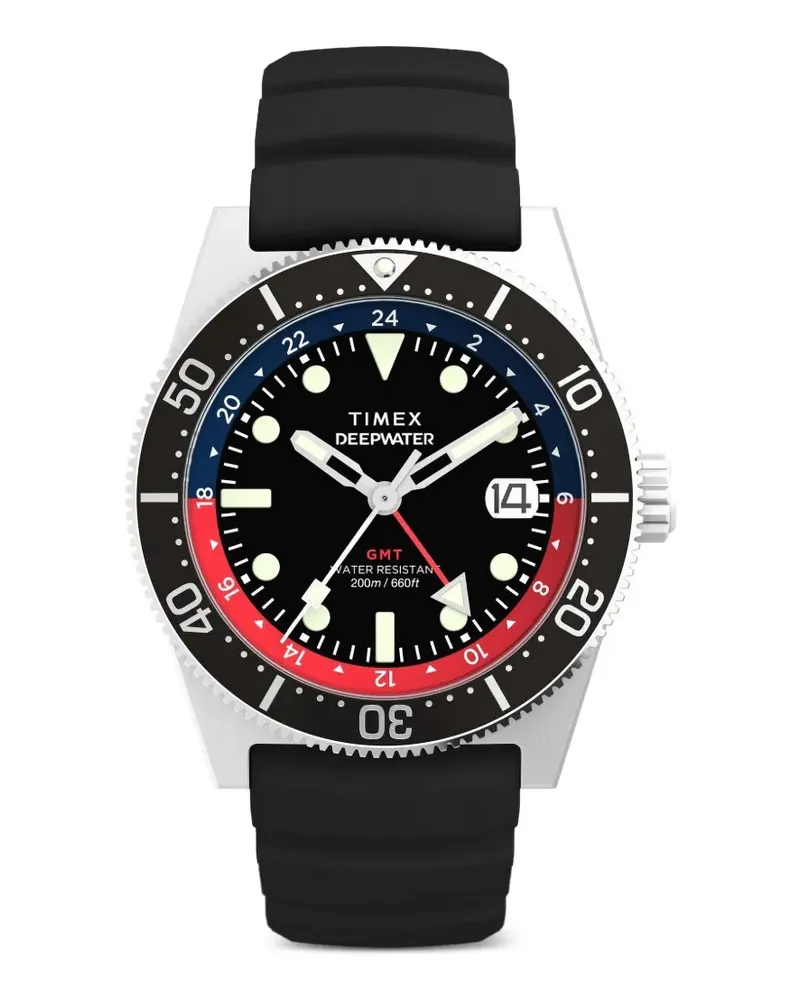 Timex Deepwater Reef 200 GMT Armbanduhr 41mm - Schwarz Schwarz
