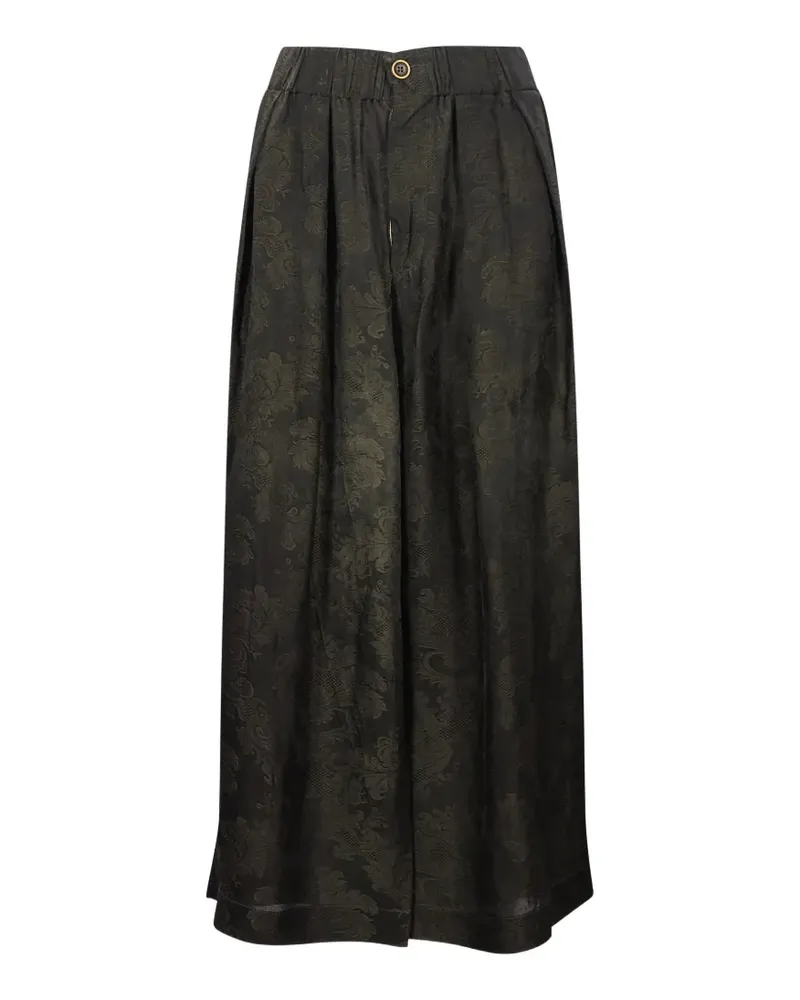 Uma Wang jacquard-patterned wide-leg trousers - Grün Grün