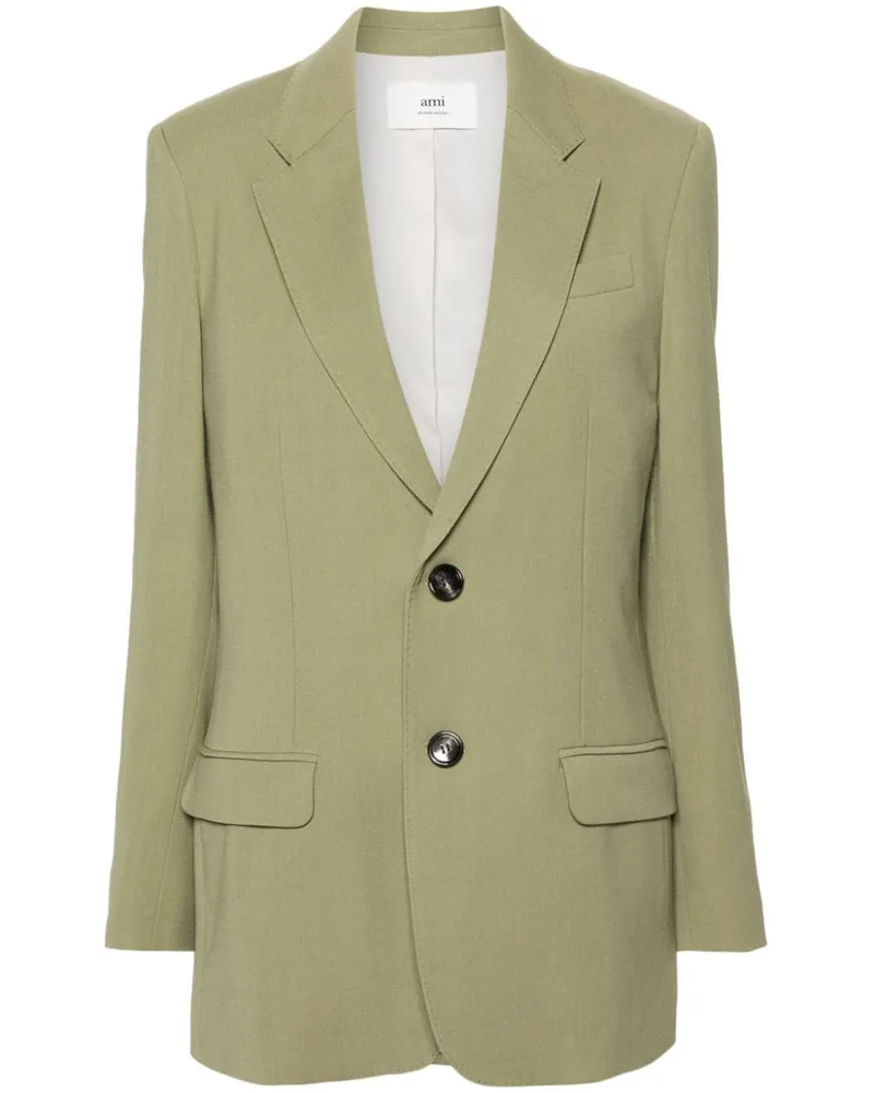 AMI Paris Einreihiger Blazer - Grün Grün
