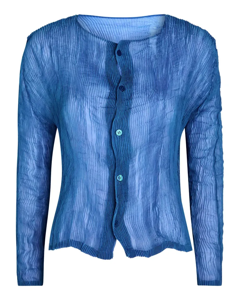 Issey Miyake hand-pleating shirt - Blau Blau