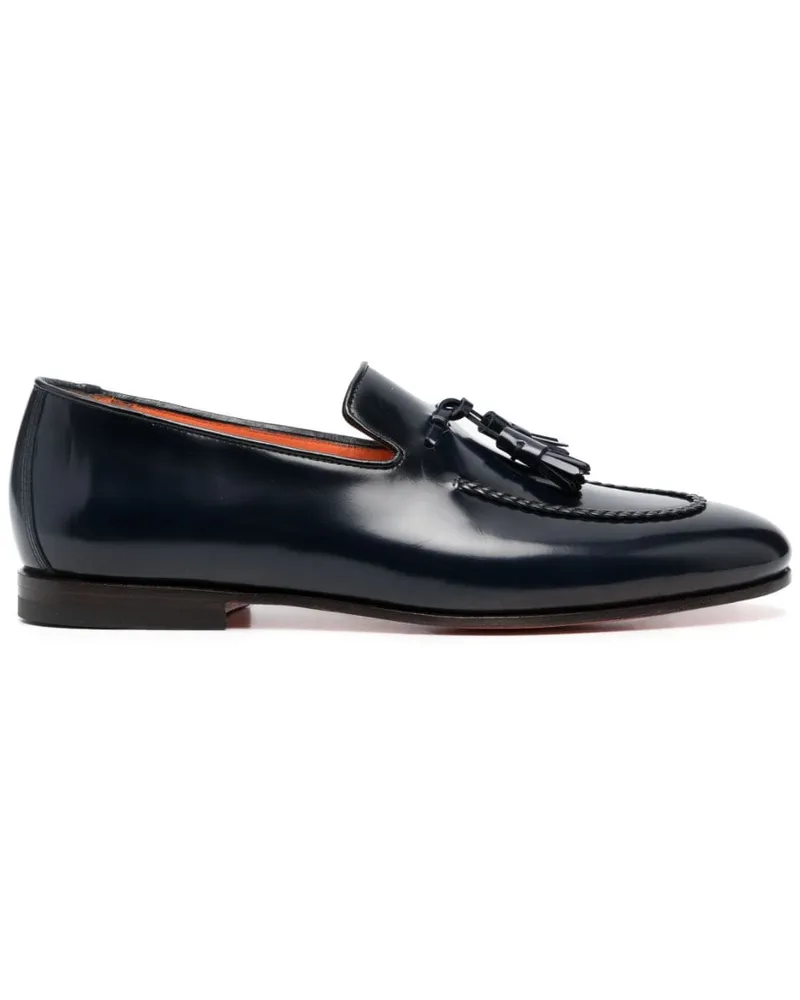 Santoni Loafer mit Quasten - Blau Blau