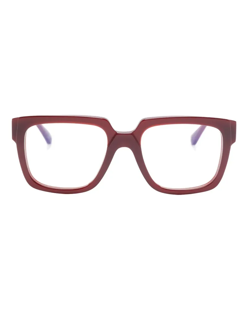 KUBORAUM Brille mit eckigem Gestell - Rot Rot