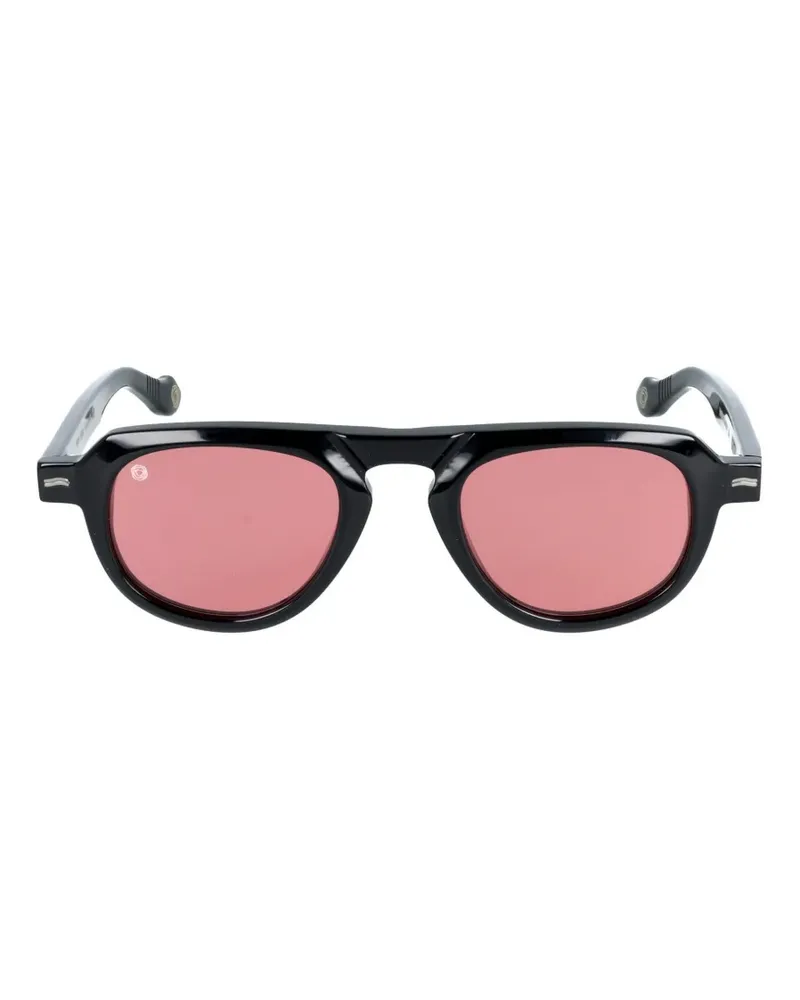 Kyme Eron Sonnenbrille mit geometrischem Gestell - Schwarz Schwarz