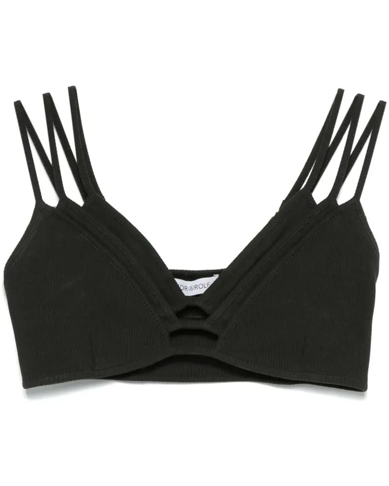 Viktor & Rolf Bralet im Layering-Look - Schwarz Schwarz