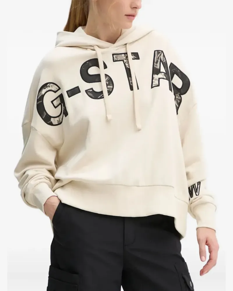 G-STAR RAW Hoodie mit Logo - Weiß Weiß