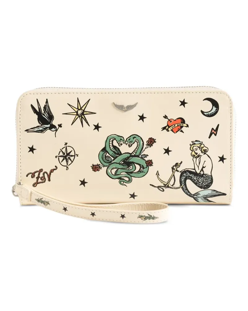 Zadig & Voltaire Compagnon tattoo wallet - Nude Nude