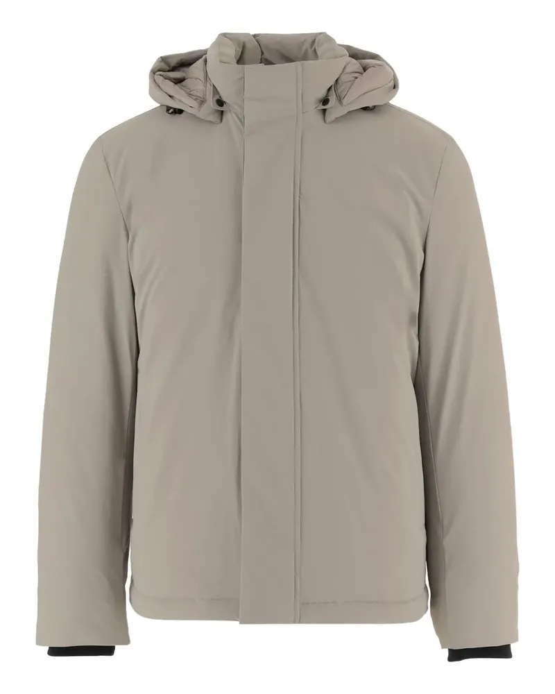 Woolrich detachable-hood short coat - Nude Nude